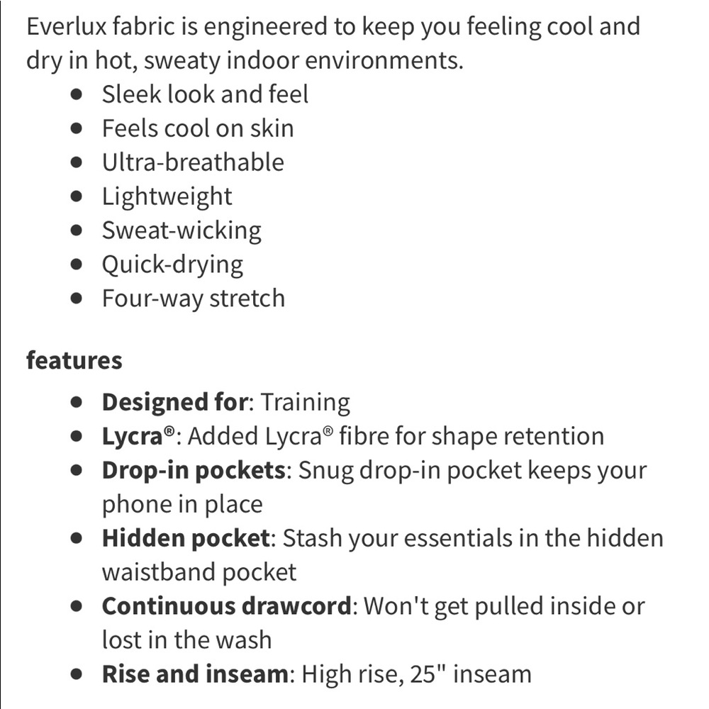 ❗️SOLD❗️Lululemon Invigorate 25" - Picture 12 of 12